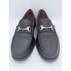 Allen Edmonds Arezzo Men's 10.5D Italian Made‎ Horse Bit Loafers Black/Silver